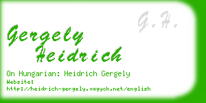 gergely heidrich business card